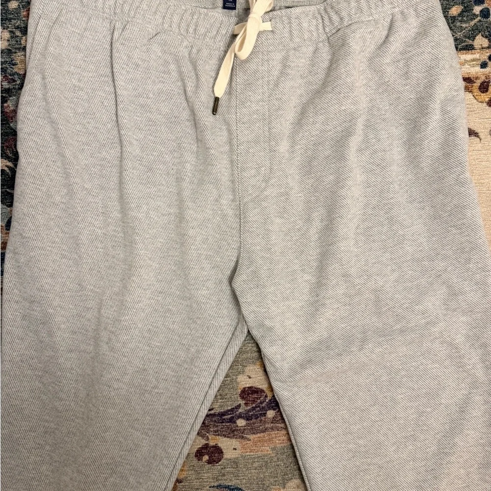 J. Crew men’s super soft jogger set pants & hoodie XL Heather gray